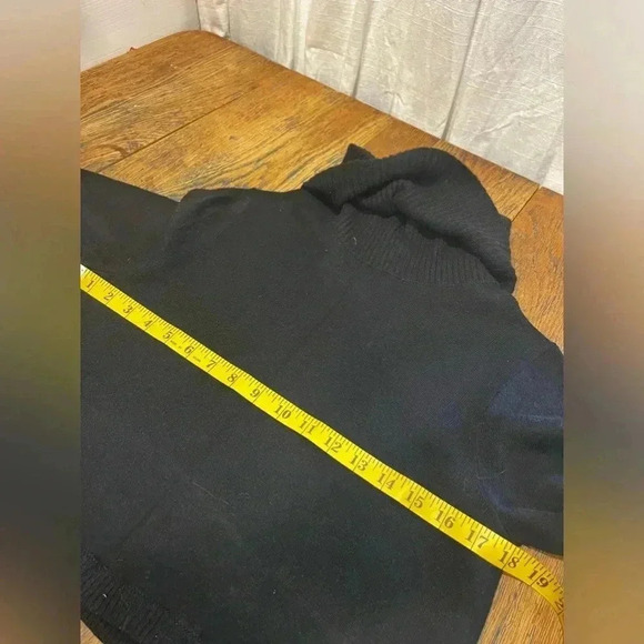 📍MADEWELL ⚠️ Black Wool-Blend Cropped Turtleneck Sweater – Size M - Picture 3 of 7